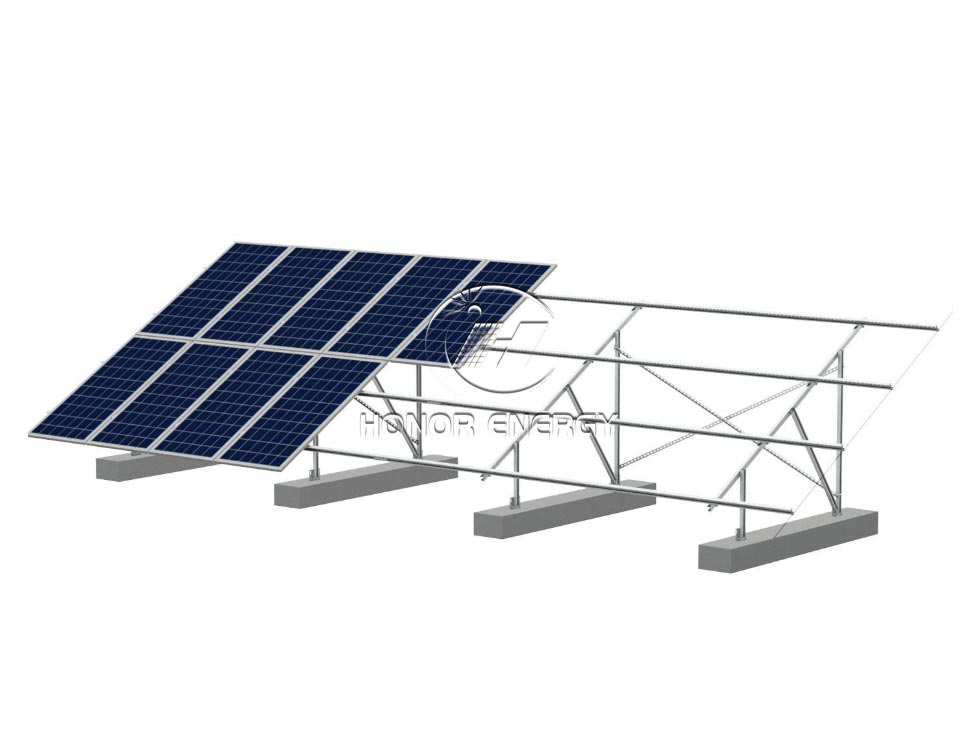 Concrete Solar Steel Ground Mount