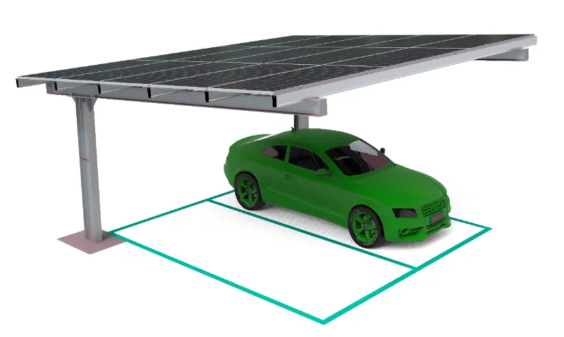 Carbon Steel Waterproof Y Type Solar Carport Mounting
