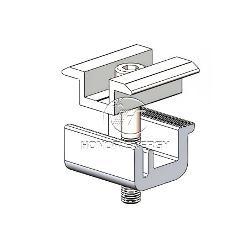 ドリル不要ソーラーミッドクランプ